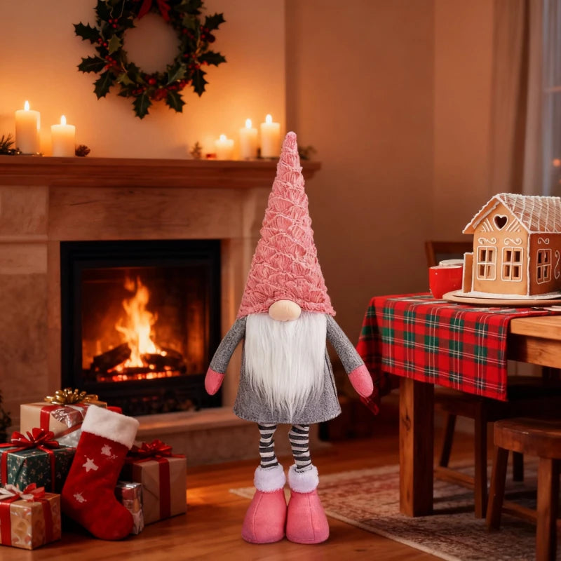 2025 NOWY Świąteczny Gnom - DUŻY 60cm - Idealna Ozdoba Na Święta