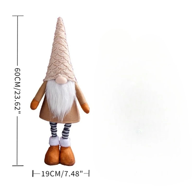 2025 NOWY Świąteczny Gnom - DUŻY 60cm - Idealna Ozdoba Na Święta
